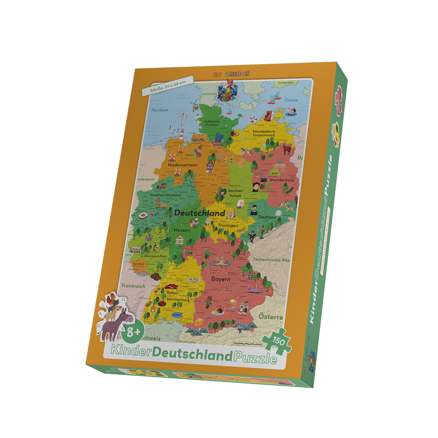 Die Kinderdeutschlandkarte als Puzzle