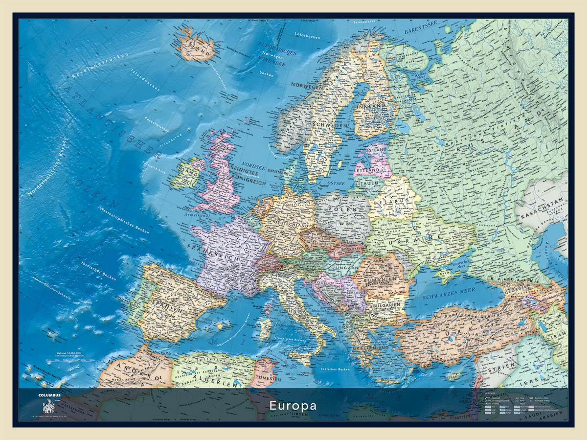 Kontinentkarte Europa
