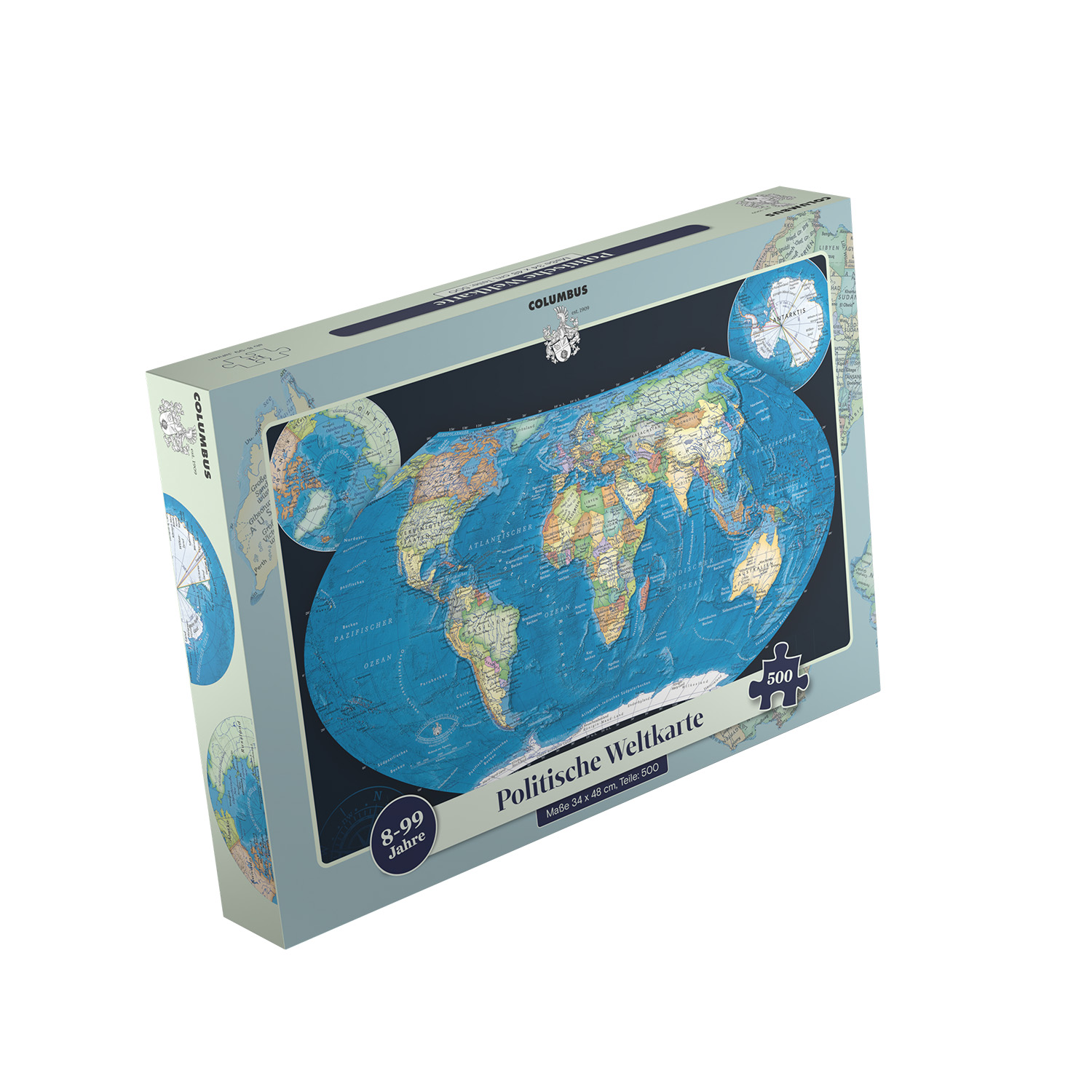 Political World Map as Jigsaw Puzzle