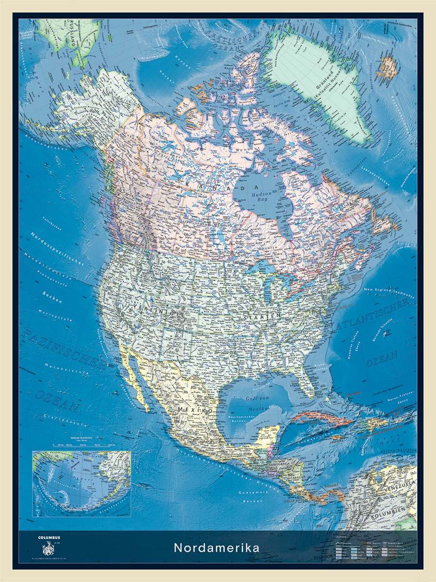 Kontinentkarte Nordamerika