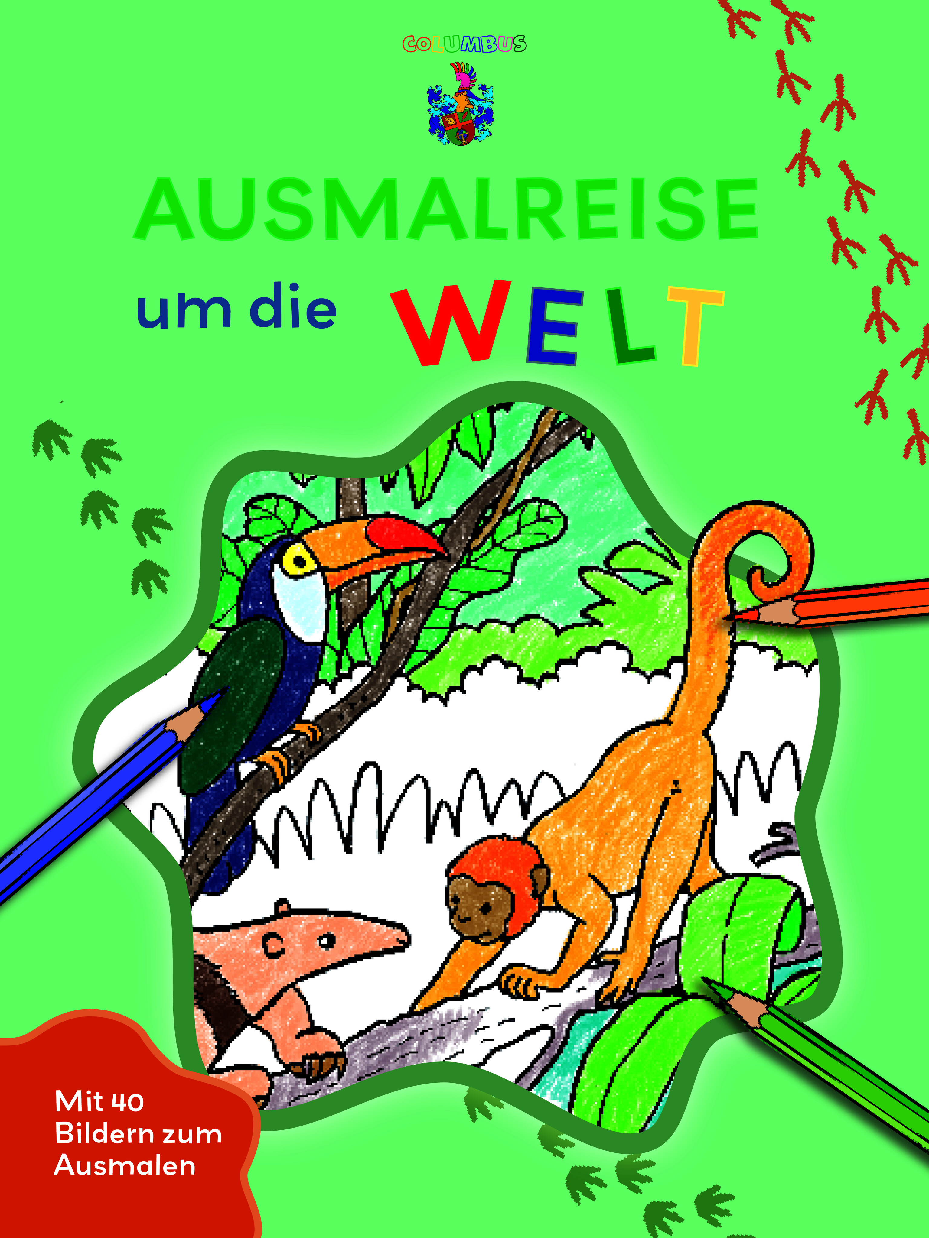  Ausmalreise um die Welt