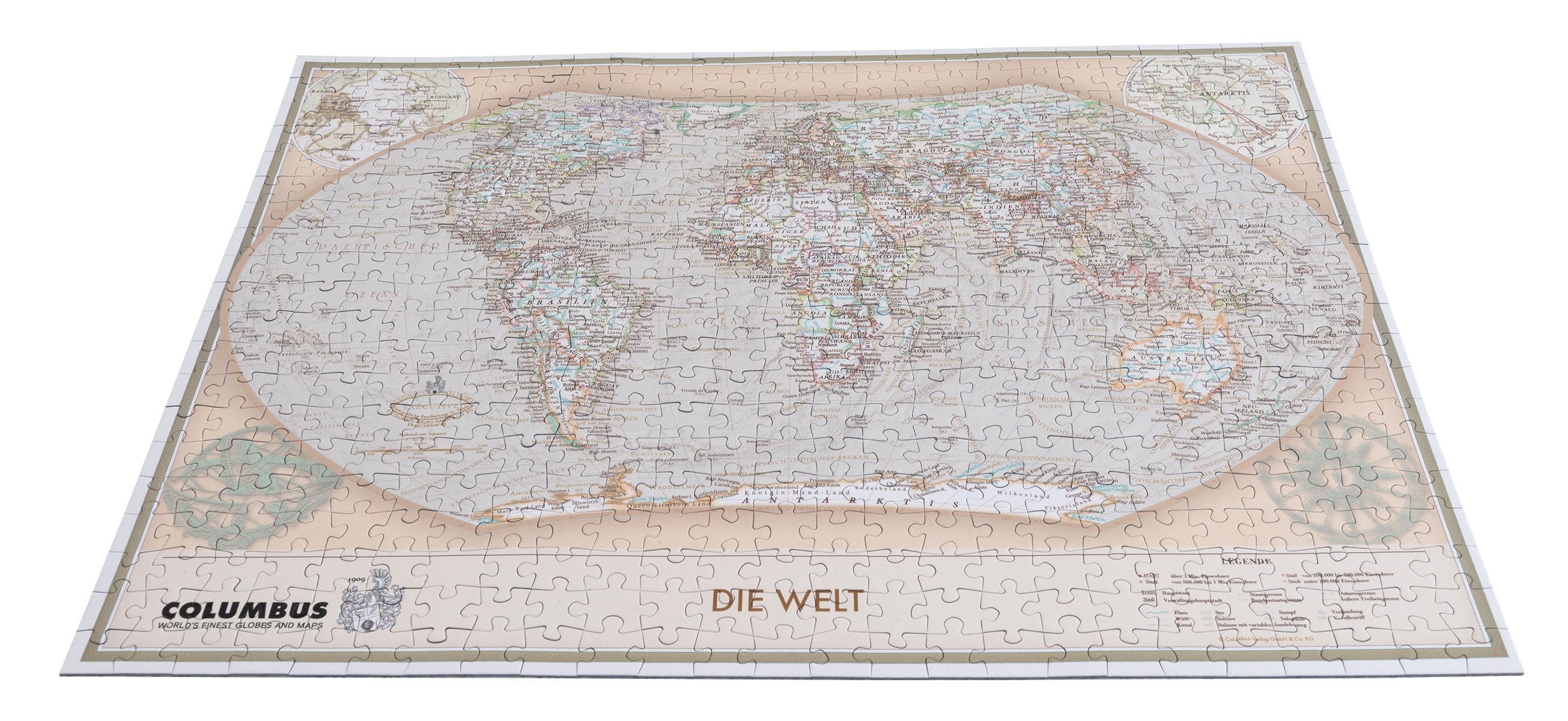 Executive World Map as Jigsaw Puzzle