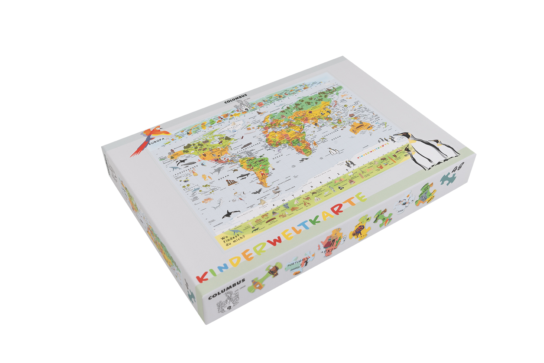 World Map for Kids as Jigsaw Puzzle: 48 Pieces