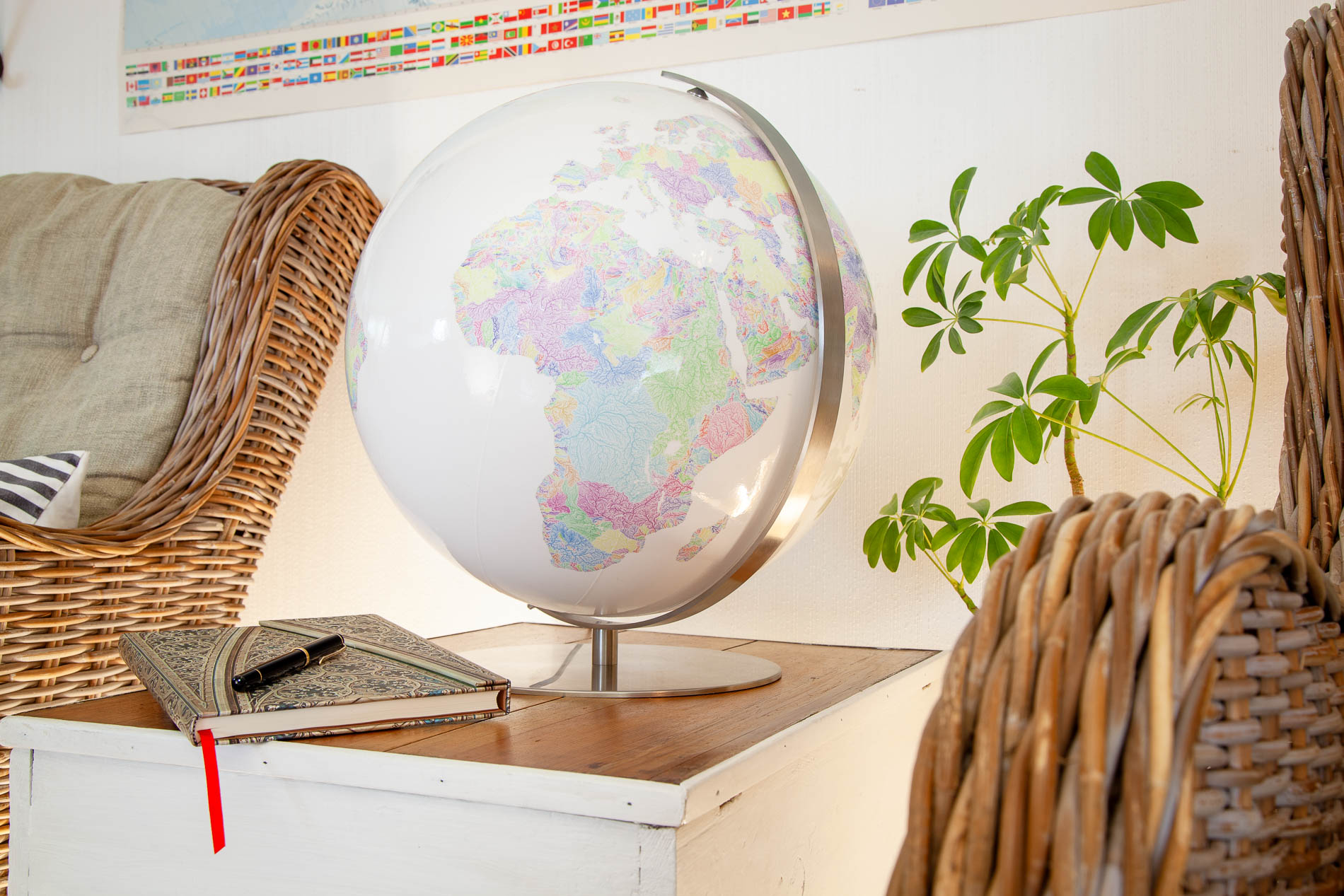 River Basin Globe in White