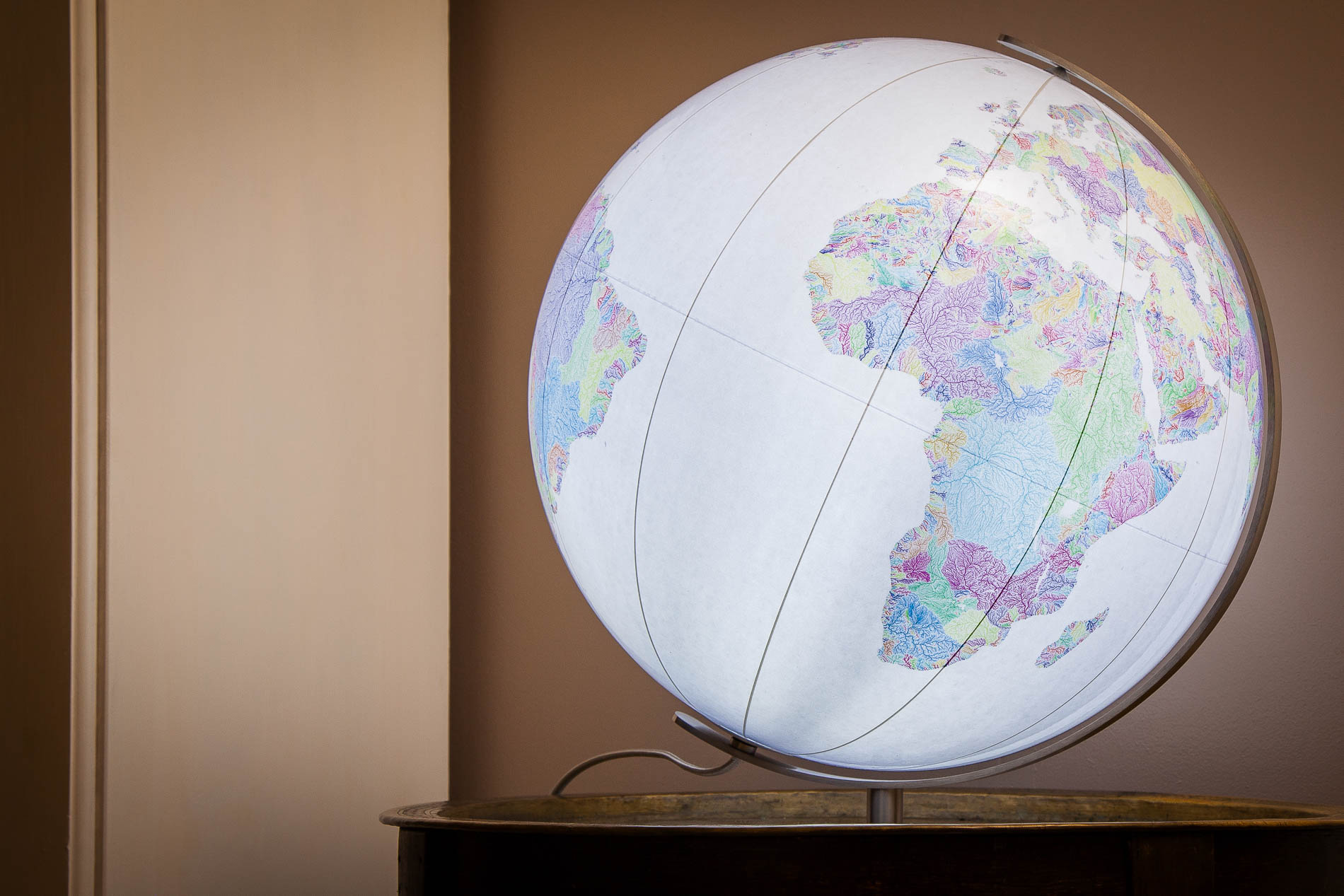 River Basin Globe in White