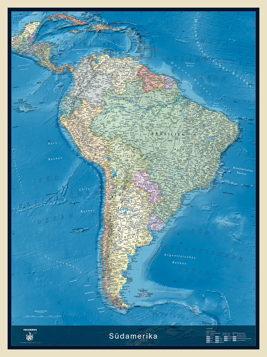 Kontinentkarte Südamerika