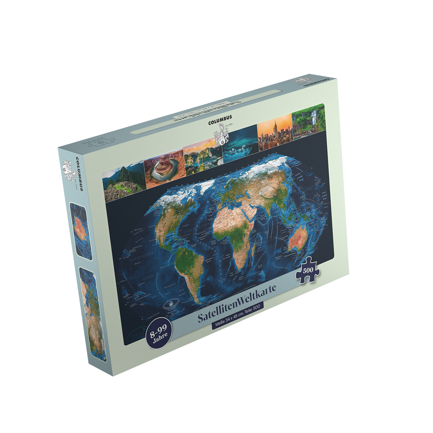 Satellite Image Map as Jigsaw Puzzle