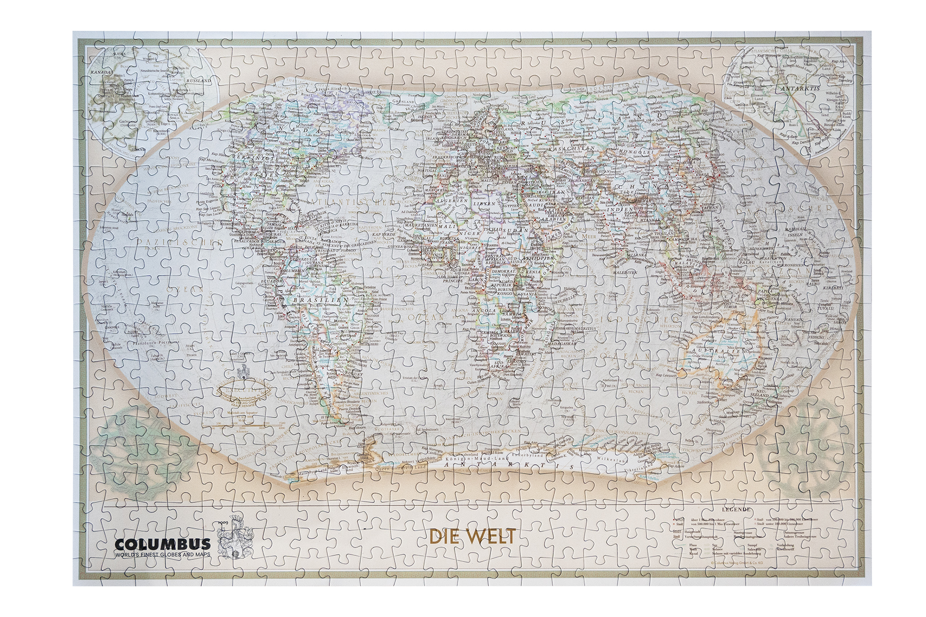 Executive World Map as Jigsaw Puzzle