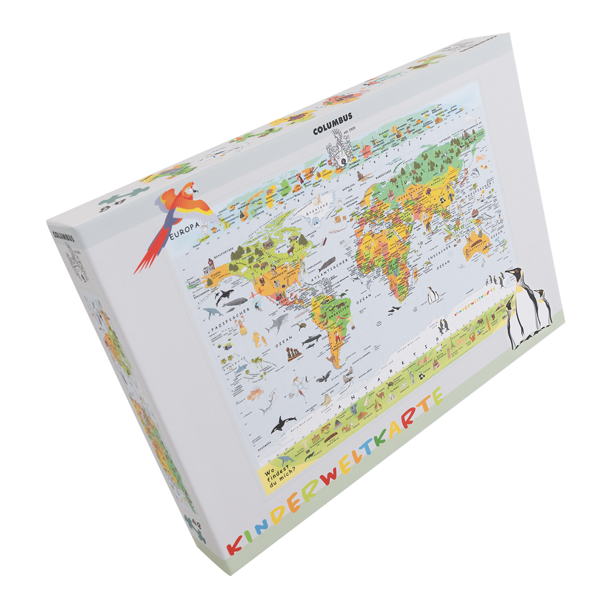 World Map for Kids as Jigsaw Puzzle: 48 Pieces