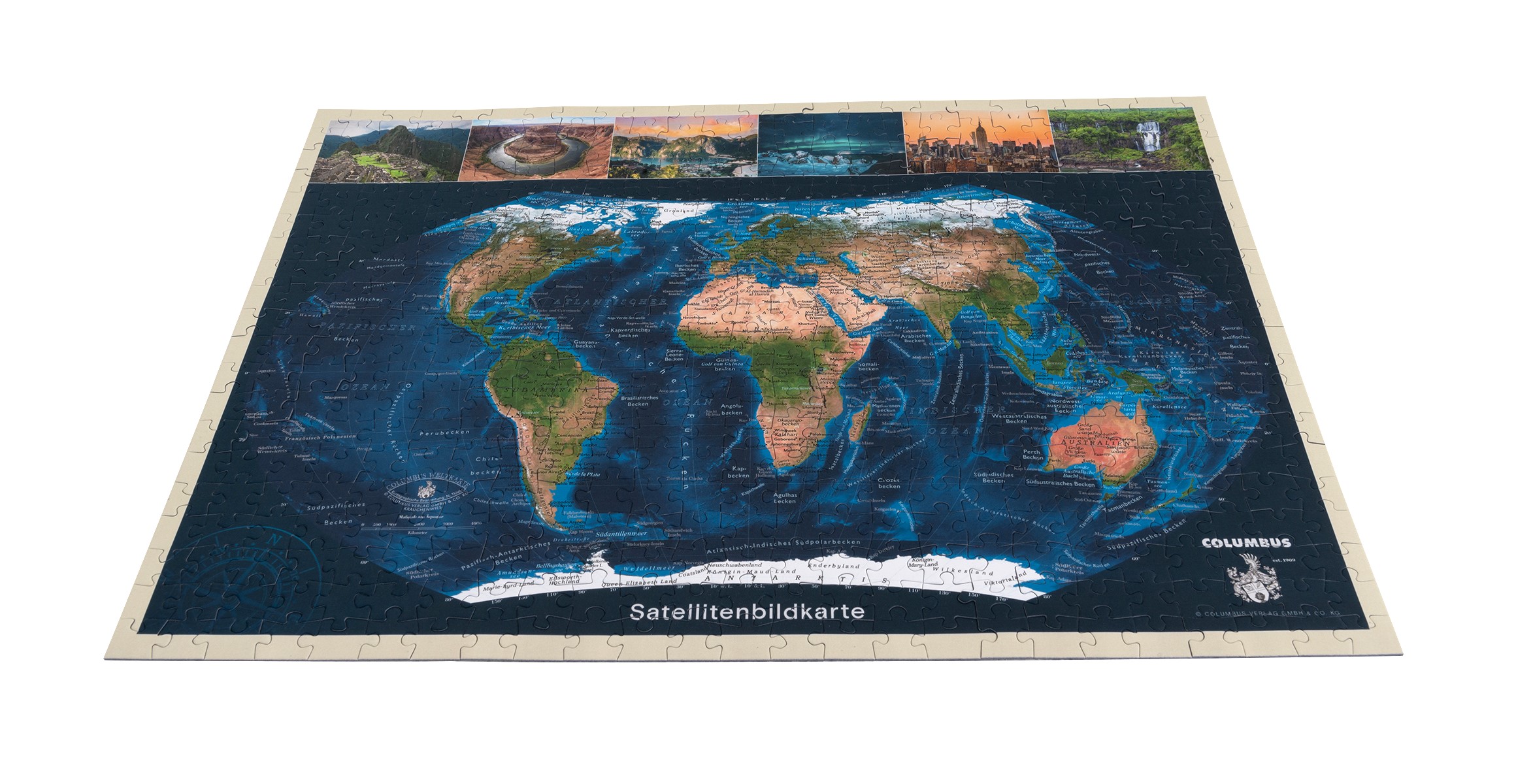 Satellite Image Map as Jigsaw Puzzle