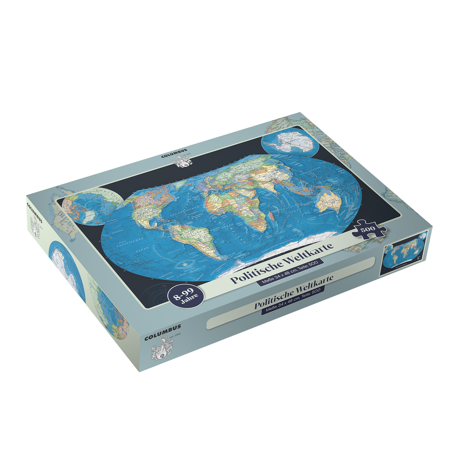 Political World Map as Jigsaw Puzzle