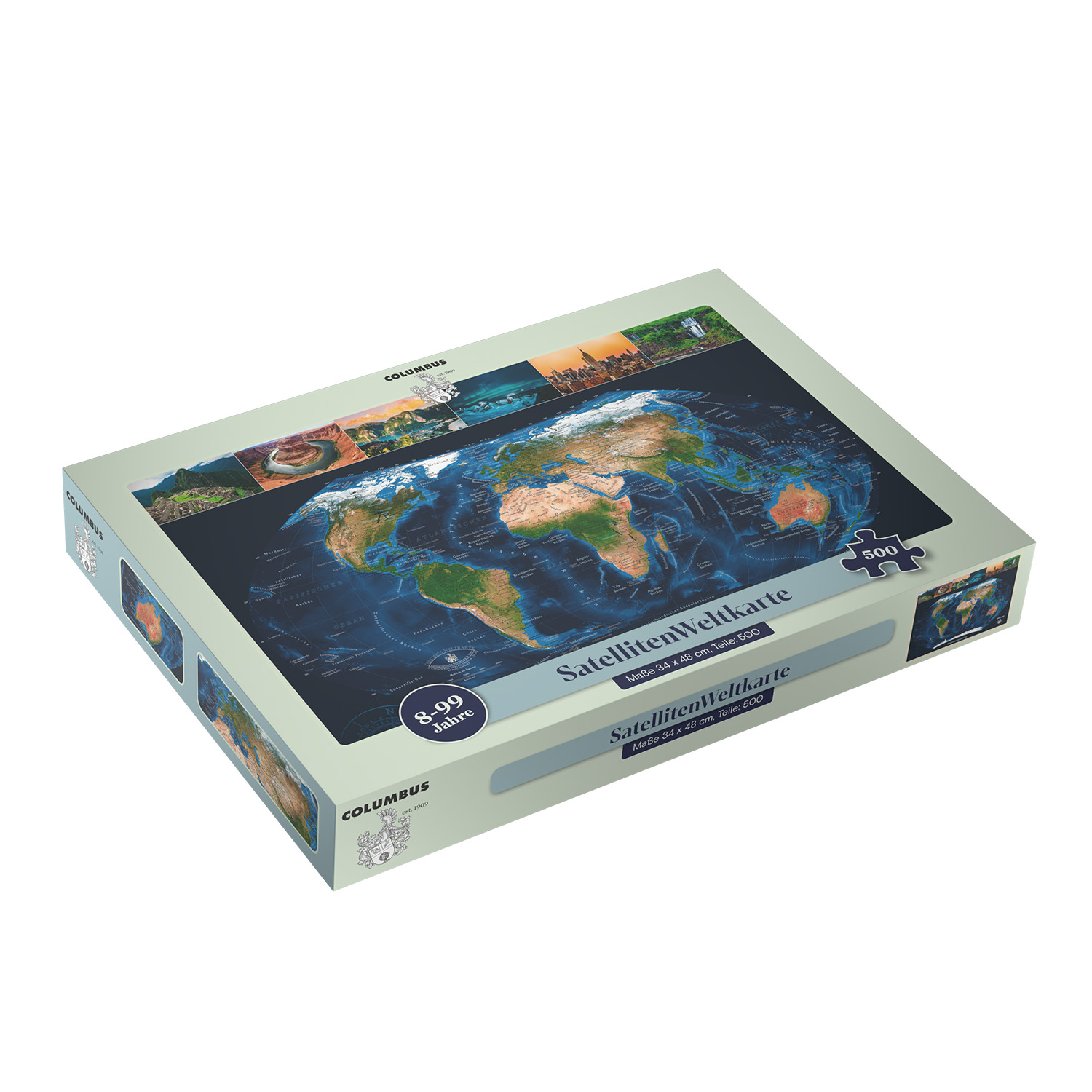Satellite Image Map as Jigsaw Puzzle