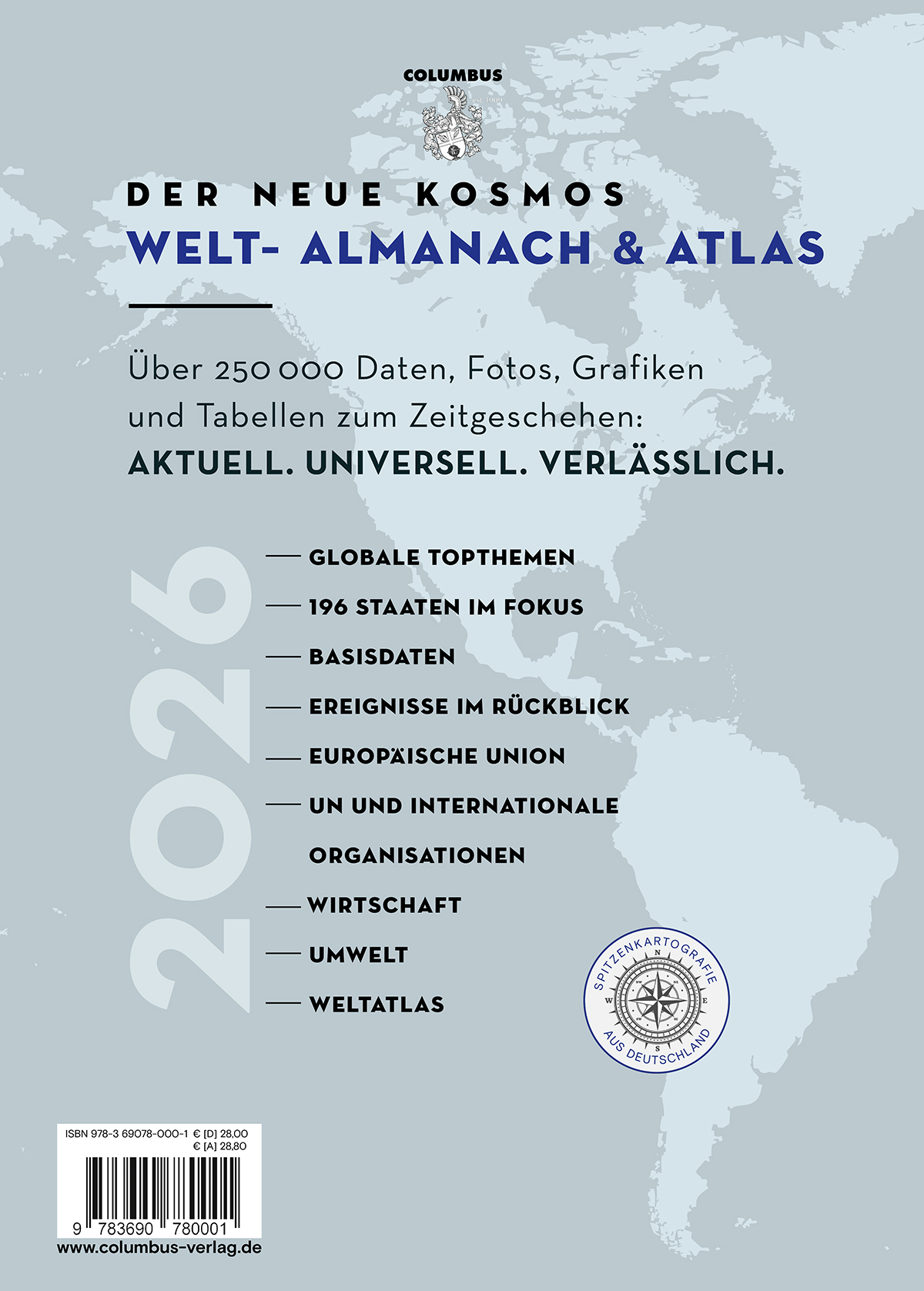 Der neue Kosmos Welt-Almanach & Atlas 2026