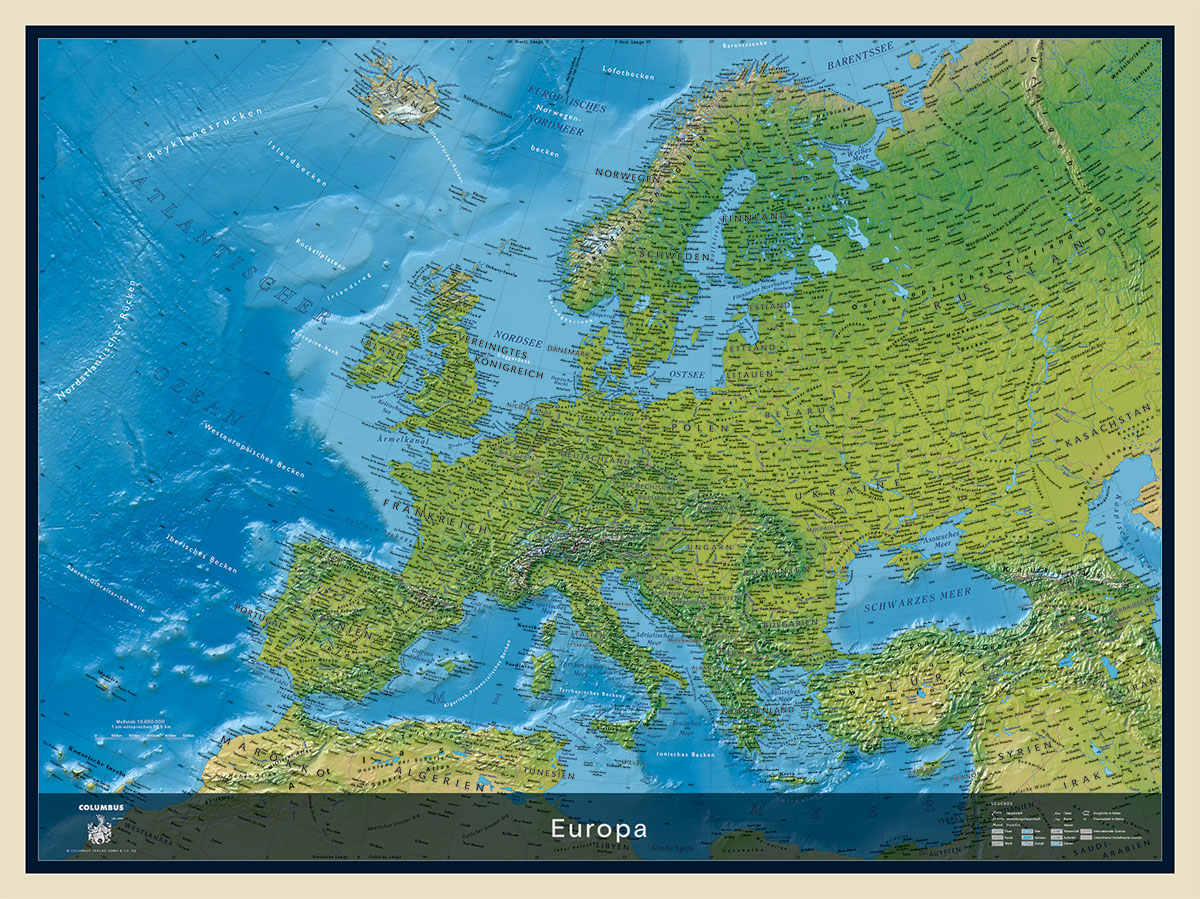 Kontinentkarte Europa