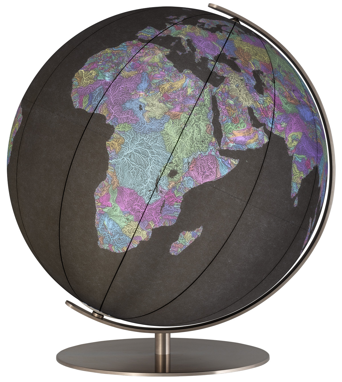 River Basin Globe in Black