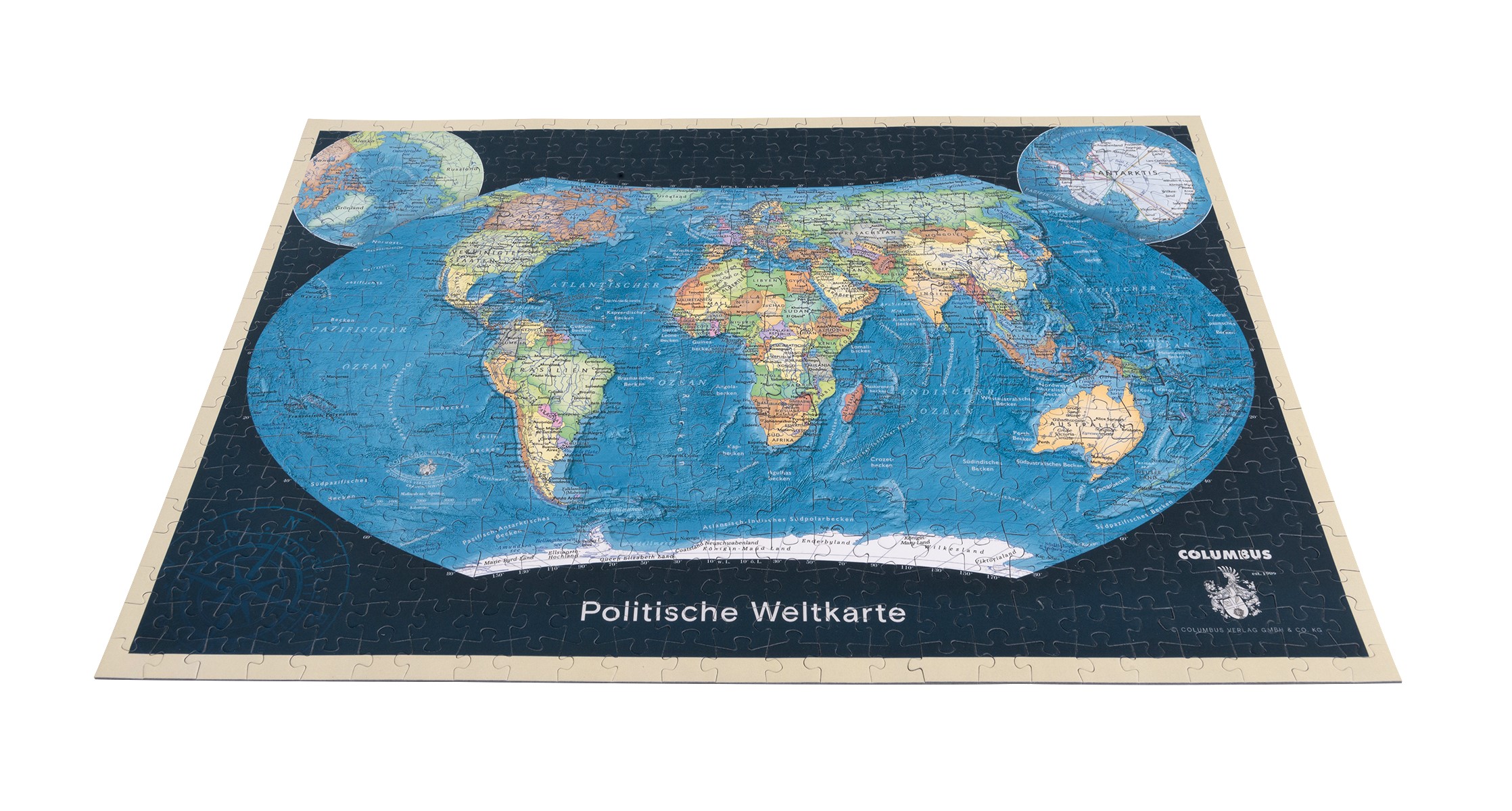 Political World Map as Jigsaw Puzzle