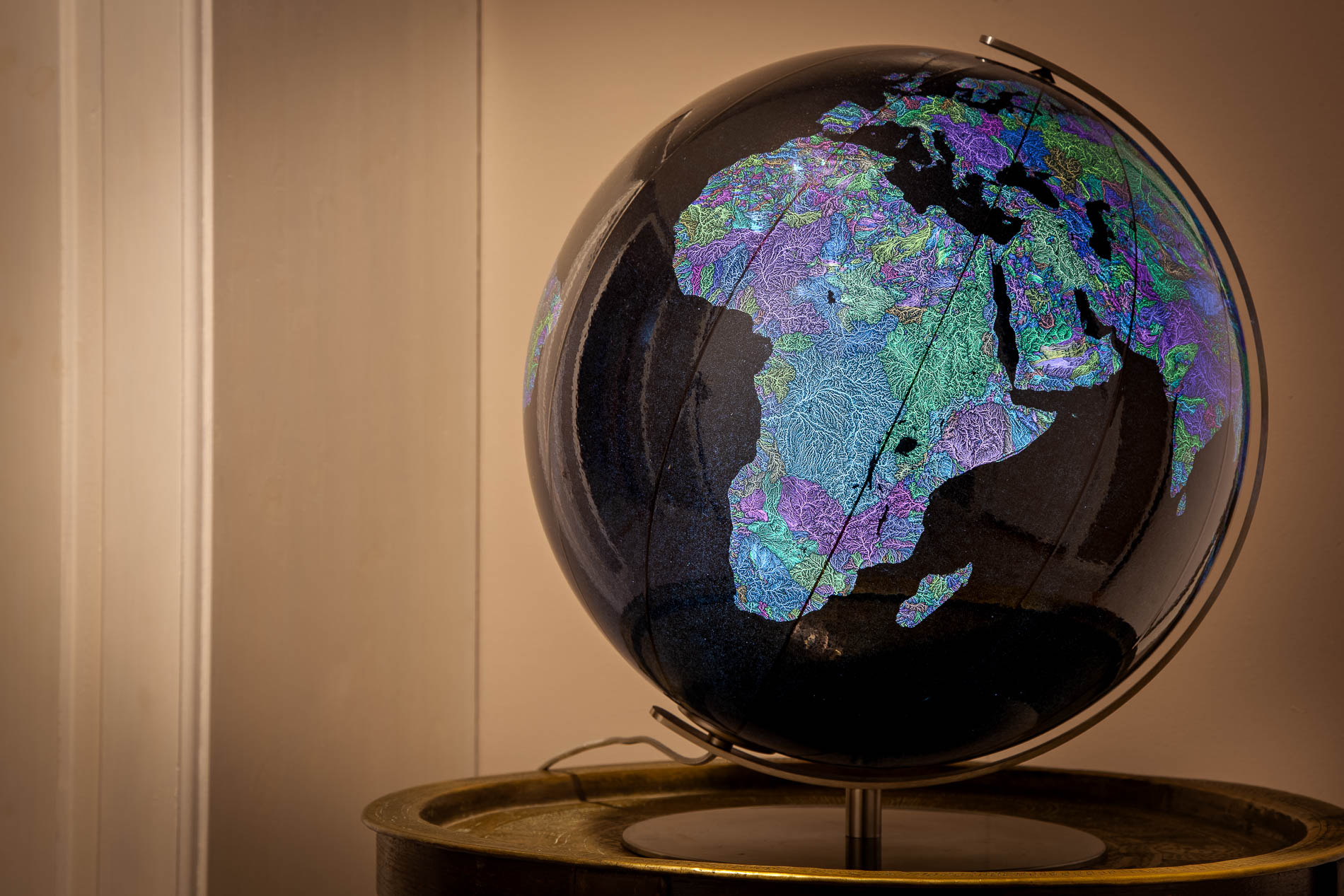 River Basin Globe in Black