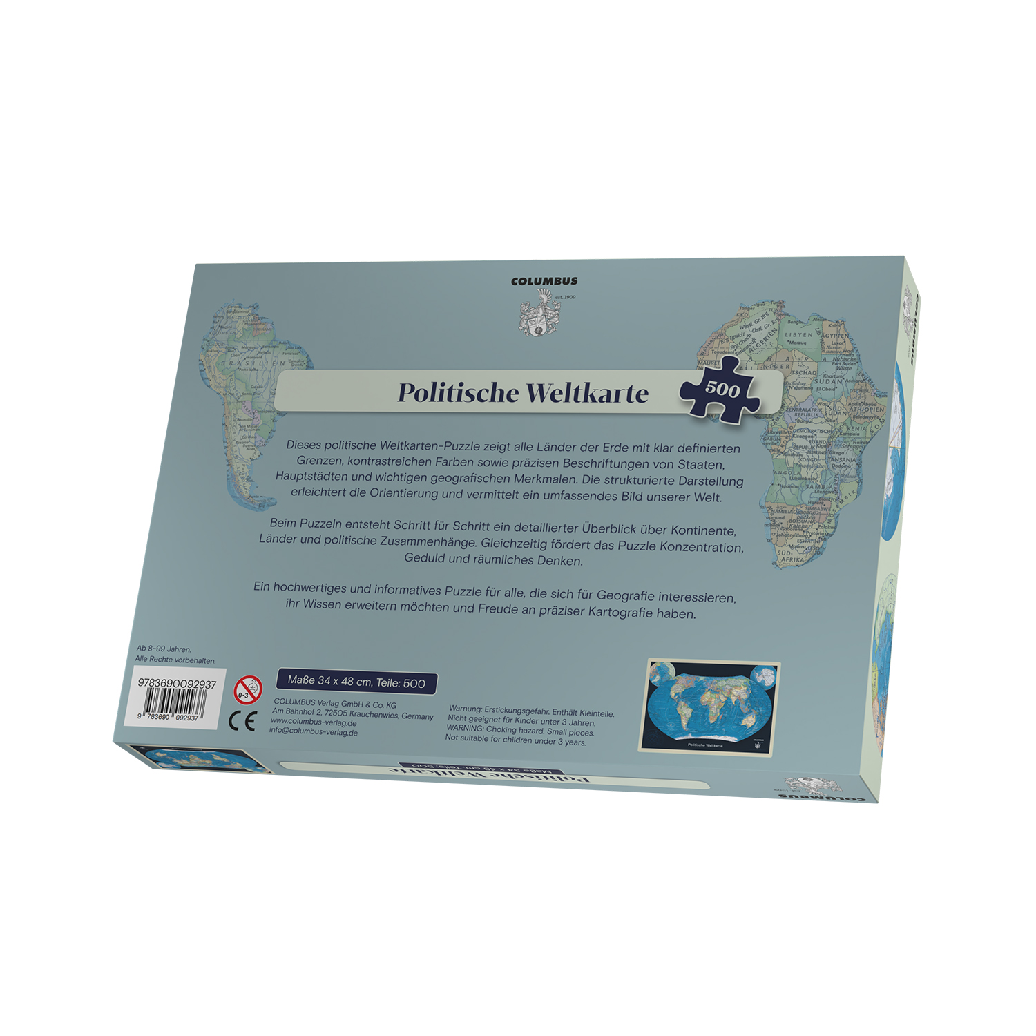 Political World Map as Jigsaw Puzzle