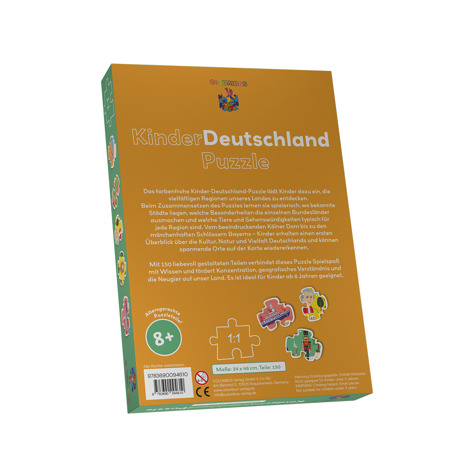 Die Kinderdeutschlandkarte als Puzzle