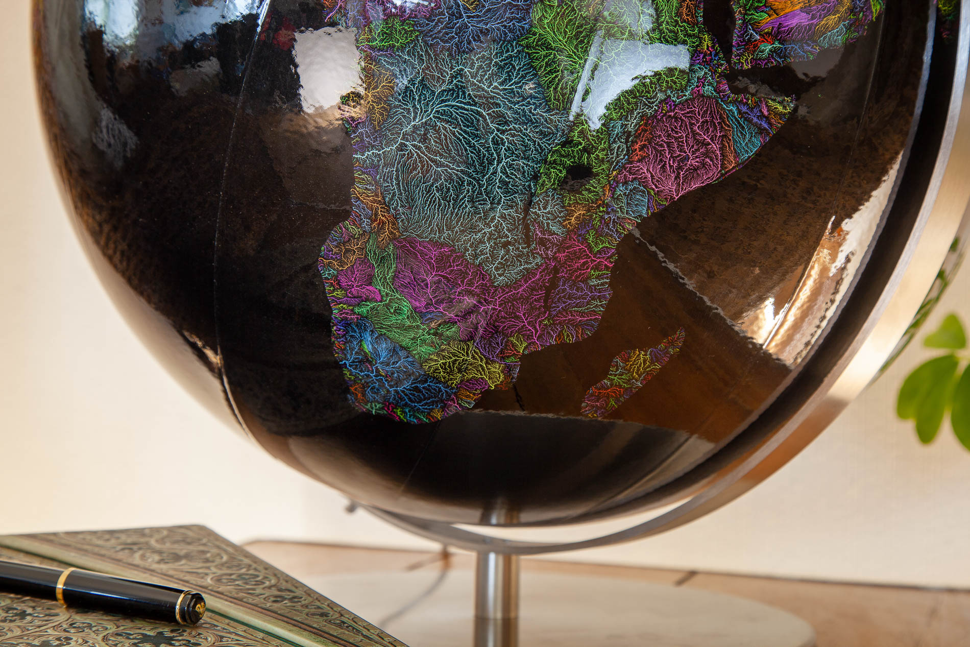 River Basin Globe in Black